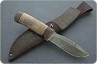 Нож Н59 Леший орех, черный дамаск, текстолит : фото 8