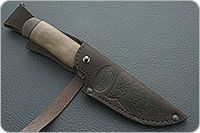 Нож Н59 Леший орех, черный дамаск, текстолит : фото 9