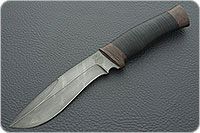 Нож Н63 Таёжник наборная кожа, черный дамаск, текстолит : фото 2