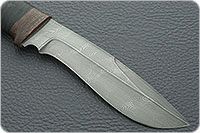 Нож Н63 Таёжник наборная кожа, черный дамаск, текстолит : фото 4