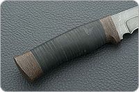 Нож Н63 Таёжник наборная кожа, черный дамаск, текстолит : фото 5