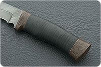 Нож Н63 Таёжник наборная кожа, черный дамаск, текстолит : фото 6