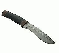 Нож Н63 Таёжник наборная кожа, черный дамаск, текстолит : фото 10