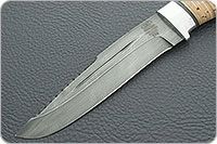 Нож Н64 Каскадер береста, черный дамаск, алюминий : фото 3