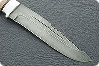 Нож Н64 Каскадер береста, черный дамаск, алюминий : фото 4