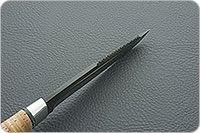 Нож Н64 Каскадер береста, черный дамаск, алюминий : фото 7