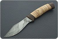 Нож Н68  Шериф береста, черный дамаск, текстолит : фото 2