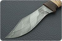 Нож Н68  Шериф береста, черный дамаск, текстолит : фото 3