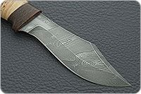 Нож Н68  Шериф береста, черный дамаск, текстолит : фото 4