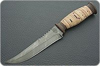 Нож Н69  Морской береста, черный дамаск, текстолит : фото 2