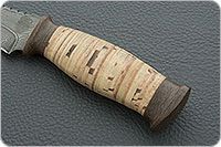 Нож Н69  Морской береста, черный дамаск, текстолит : фото 6