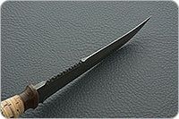 Нож Н69  Морской береста, черный дамаск, текстолит : фото 7