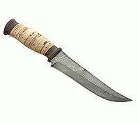 Нож Н69  Морской береста, черный дамаск, текстолит : фото 10