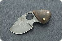 Нож Н72 Китобой накладки орех, черный дамаск, цельнометаллический : фото 2