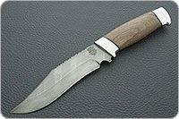 Нож Н73 Каспий орех, черный дамаск, алюминий : фото 2