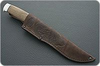 Нож Н73 Каспий орех, черный дамаск, алюминий : фото 9