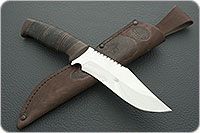 Нож Н73 Каспий наборная кожа, эи-107, текстолит : фото 9