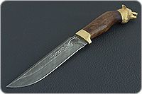 Нож Н3-Гумбольт орех, нержавеющий дамаск, текстолит : фото 2