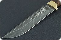 Нож Н3-Гумбольт орех, нержавеющий дамаск, текстолит : фото 3