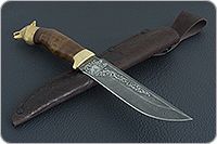 Нож Н3-Гумбольт орех, нержавеющий дамаск, текстолит : фото 10