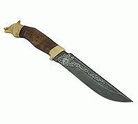 Нож Н3-Гумбольт орех, нержавеющий дамаск, текстолит : фото 12