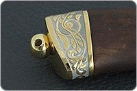 Нож Н3-Гумбольт береза, эи-107, резьба, золочение : фото 9