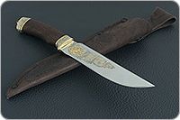 Нож Н3-Гумбольт береза, эи-107, резьба, золочение : фото 11