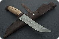 Нож Н5 Лесник береста, нержавеющий дамаск, текстолит : фото 8