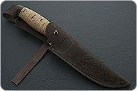 Нож Н5 Лесник береста, нержавеющий дамаск, текстолит : фото 9