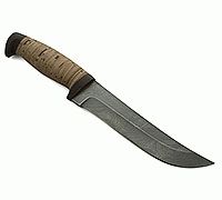 Нож Н5 Лесник береста, нержавеющий дамаск, текстолит : фото 10