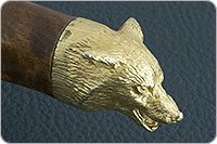 Нож Н6 Александр II стабилизированная карельская береза, черный дамаск, золочение клинка : фото 8