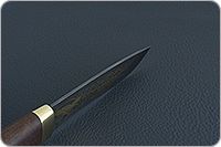 Нож Н6 Александр II береза, черный дамаск, латунь покрытая золотом : фото 9