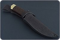 Нож Н6 Александр II береза, черный дамаск, латунь покрытая золотом : фото 11