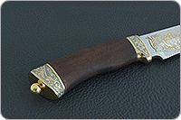 Нож Н7 Спасатель эи-107, резьба, золочение, золочение клинка : фото 3