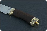 Нож Н7 Спасатель эи-107, резьба, золочение, золочение клинка : фото 4