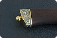 Нож Н7 Спасатель эи-107, резьба, золочение, золочение клинка : фото 5