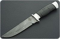 Нож Н8-Спецназ наборная кожа, нержавеющий дамаск, алюминий : фото 2