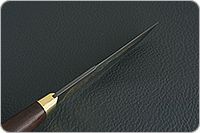 Нож Н8-Спецназ мореный орех, черный дамаск, латунь покрытая золотом : фото 7