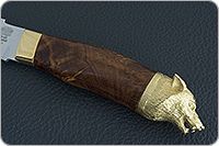 Нож Н27 Башкорт стабилизированная карельская береза, эи-107, золочение клинка : фото 6