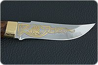 Нож Н27 Башкорт стабилизированная карельская береза, эи-107, золочение клинка : фото 7