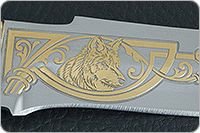 Нож Н27 Башкорт стабилизированная карельская береза, эи-107, золочение клинка : фото 8