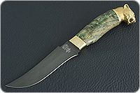 Нож Н27 Башкорт стабилизированная карельская береза, эи-107, золочение клинка : фото 2