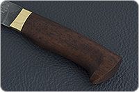 Нож НР2 Полярник береза, черный дамаск, латунь покрытая золотом : фото 6