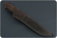 Нож НР2 Полярник береза, черный дамаск, латунь покрытая золотом : фото 8