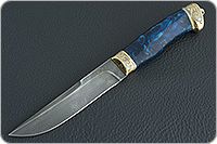 Нож НР2 Полярник черный дамаск, золочение клинка : фото 2