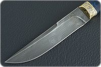 Нож НР2 Полярник черный дамаск, золочение клинка : фото 3