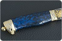 Нож НР2 Полярник черный дамаск, золочение клинка : фото 5