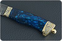 Нож НР2 Полярник черный дамаск, золочение клинка : фото 6