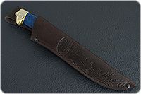 Нож НР2 Полярник черный дамаск, золочение клинка : фото 11