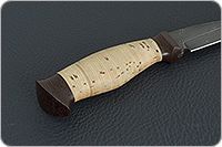 Нож НР21 Рыболов береста, черный дамаск, текстолит : фото 5